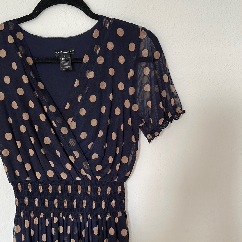 Kate and Lily maxi polka dot dress
